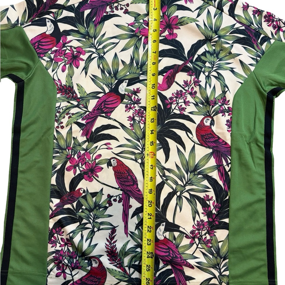 NWT adidas Women's x FARM Rio Premium T-Shirt Green/White/Pink Sz M - Picture 4 of 10